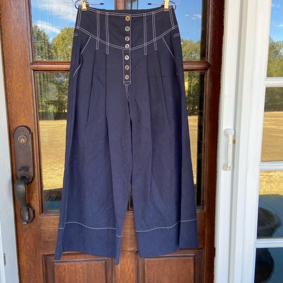 Ulla Johnson Pants - Ulla Johnson Brando wide leg‎ pants in midnight color. NWOT. (4)